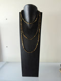 X Long Gold Hematite Necklace
