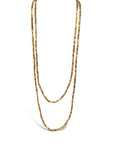 X Long Gold Hematite Necklace